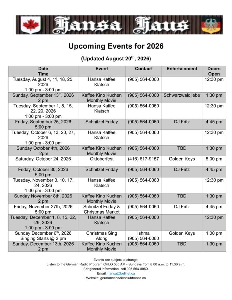 HH Upcoming Events updated Aug 20th